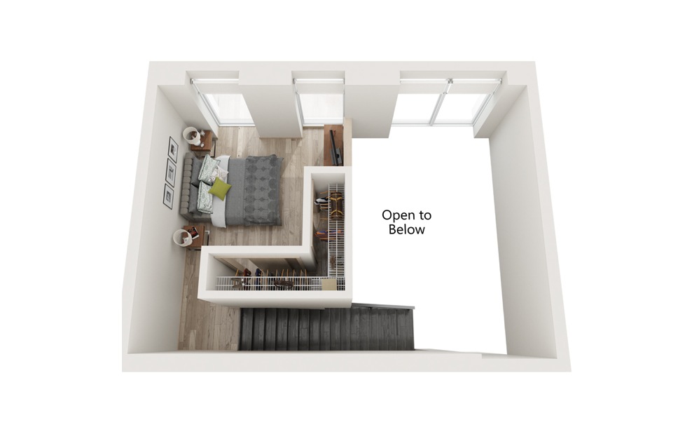 Loft 1 1 Bed 1 Bath Floorplan